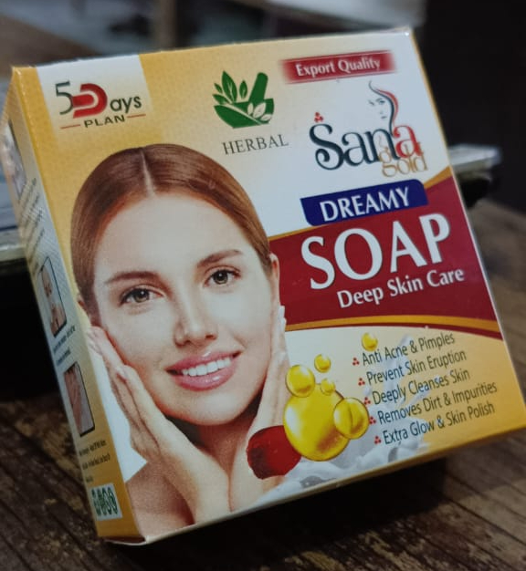 Pack of 07 - Sana Gold Magic Soap | Powerful Herbal Formula | Guaranteed Results | Best Quality Soap For Skin Care - Image 2
