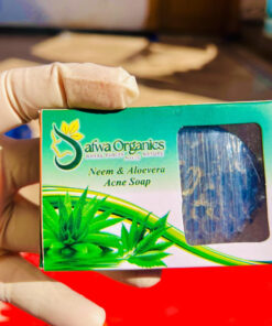 Safwa Organics Neem & Aloe Vera Handmade Soap - Acne-Fighting Natural Cleanser 100g