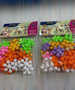32 pcs Snowflakes Colorful Toy Building Blocks Flower-Shaped Set | Plastic colorful snowflakes toy