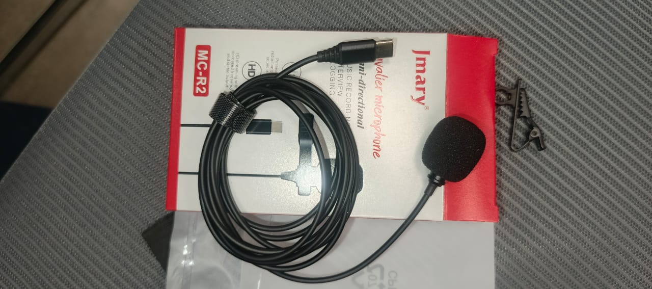 Jmary TikTok Type-c Lavalier Microphone with Clip Compatible Mobile, Laptop Tab etc - Image 3
