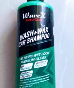 WaveX Auto Care | Wash + Wax Car Shampoo – 200ml | Delivers Wet Look & Premium Gloss | Made in Pakistan