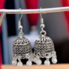 Silver Indian Jumky / Jhumka Earrings by Quirky Fashions | Ethnic wear | Casual wear