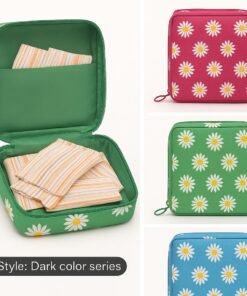 Women Portable Pouch Napkin Cosmetic Bags Organizer / Sanitary Pads Storage Bag / Ladies Makeup Bag Girls Hygiene Pad Bag (random Design & color)