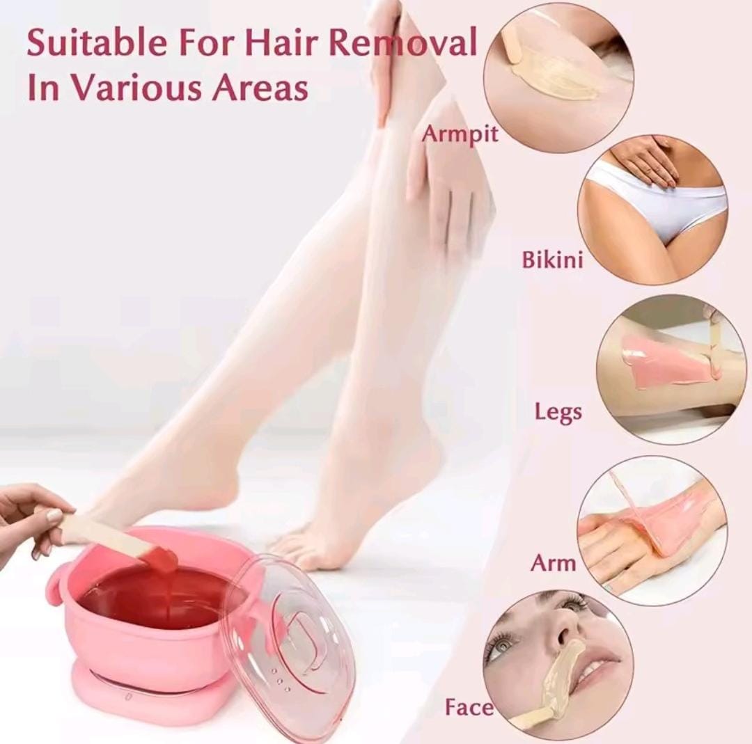 Portable Foldable 400ML Silicone Wax Warmer – Travel-Friendly Hair Removal Heater for Body & Spa Use |Random Color