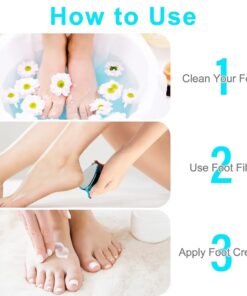 2 in 1 Double-Sided Nano Glass Callus Remover & Crystal Hair Eraser – Safe & Quick Foot File