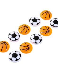 Basketball & Football Refrigerator Magnets - Set of 10 Durable Sports-Themed Decorative Magnets (1.5 x 1.5 Inches)