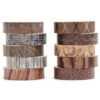 Songdao 10 Rolls Fantasy Washi Tape Set Texture Arts Adhesive Tapes Basic Patterns Decorative Masking Tape Sets for Craft