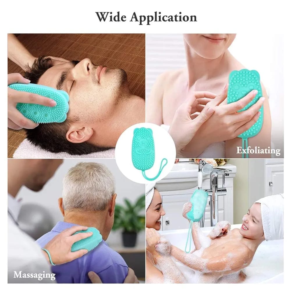 Bubble Bath Brush – Double-Sided Silicone Body Brush with Quick Foaming Sponge, Gentle Exfoliation & Massage for All Skin Types - Image 3