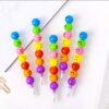 4 Pcs Smiley Cartoon Stationery Pencils – Fun Rainbow Pens with Cute Funny Faces for Kids, Students, and Gifts (Random Color) - Image 4