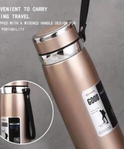 1000ml Large Capacity Stainless Steel Thermos Bottle – Hot & Cold Vacuum Flask Water Bottle (Random color & sticker)