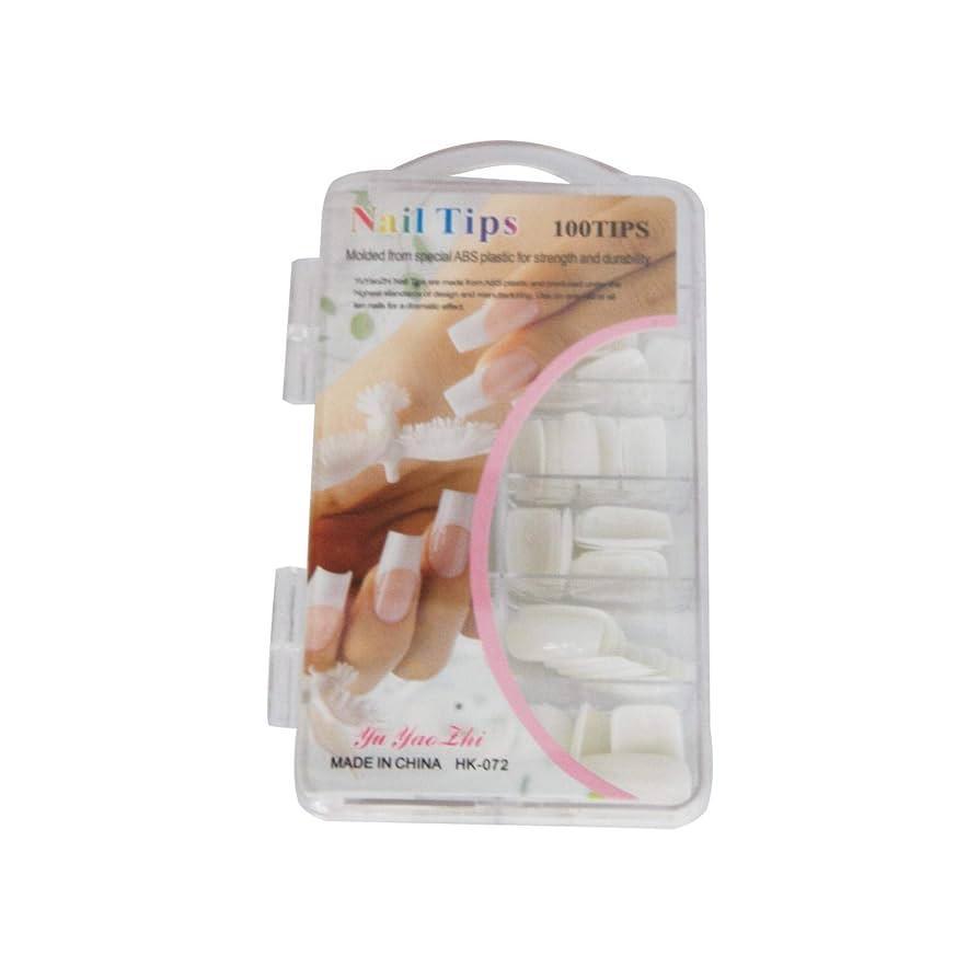 100 Pcs Fake Nails Set – White ABS Plastic Nail Tips