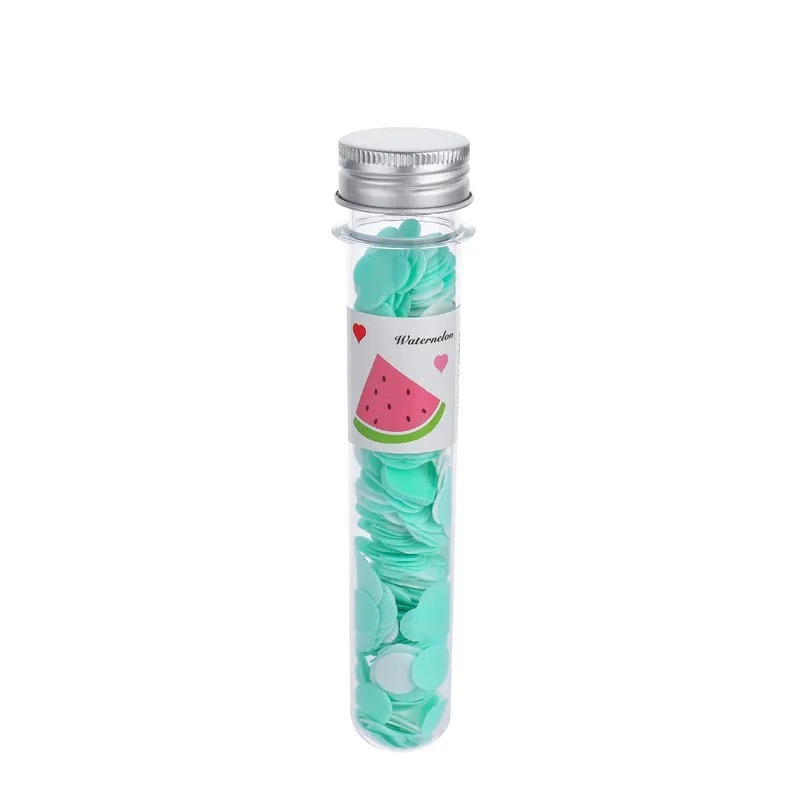 Outdoor Portable Hand Washing Disposable Soap Paper Flakes – 100 PCs in Flower Tube Bottle (Random color)