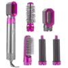 High Quality 5 In 1 Hair Styler Brush Hair Straightener Curler Blow Dryer Volumizer Negative Ionic Electric Air Wrap With Detachable Brush Heads - Image 2
