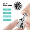 Manual Stainless Steel Nose & Ear Hair Trimmer - Painless, Battery-Free Precision Personal Grooming Tool with Cleaning Brush (Without Box) - Image 3