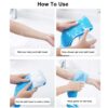 Pack of 2 Silicone Back Scrubber Bath Belts – Double-Sided Exfoliating Body Scrubbers for Gentle