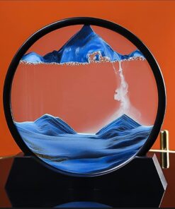 3D Moving Sand Mountain Lamp With Stand - Sandscape Painting - Moving Sand Art - Showpiece - Home Decoration ( Random Color)