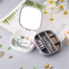 Portable Mini Jewelry Storage Box with Built-In Mirror – Compact Travel Organizer for Rings