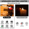 Arc Lighter With Usb Charging | Flameless Windproof | LED Battery Display | Safety Switch | Rotate 360 Degrees ( Random Color ) - Image 4