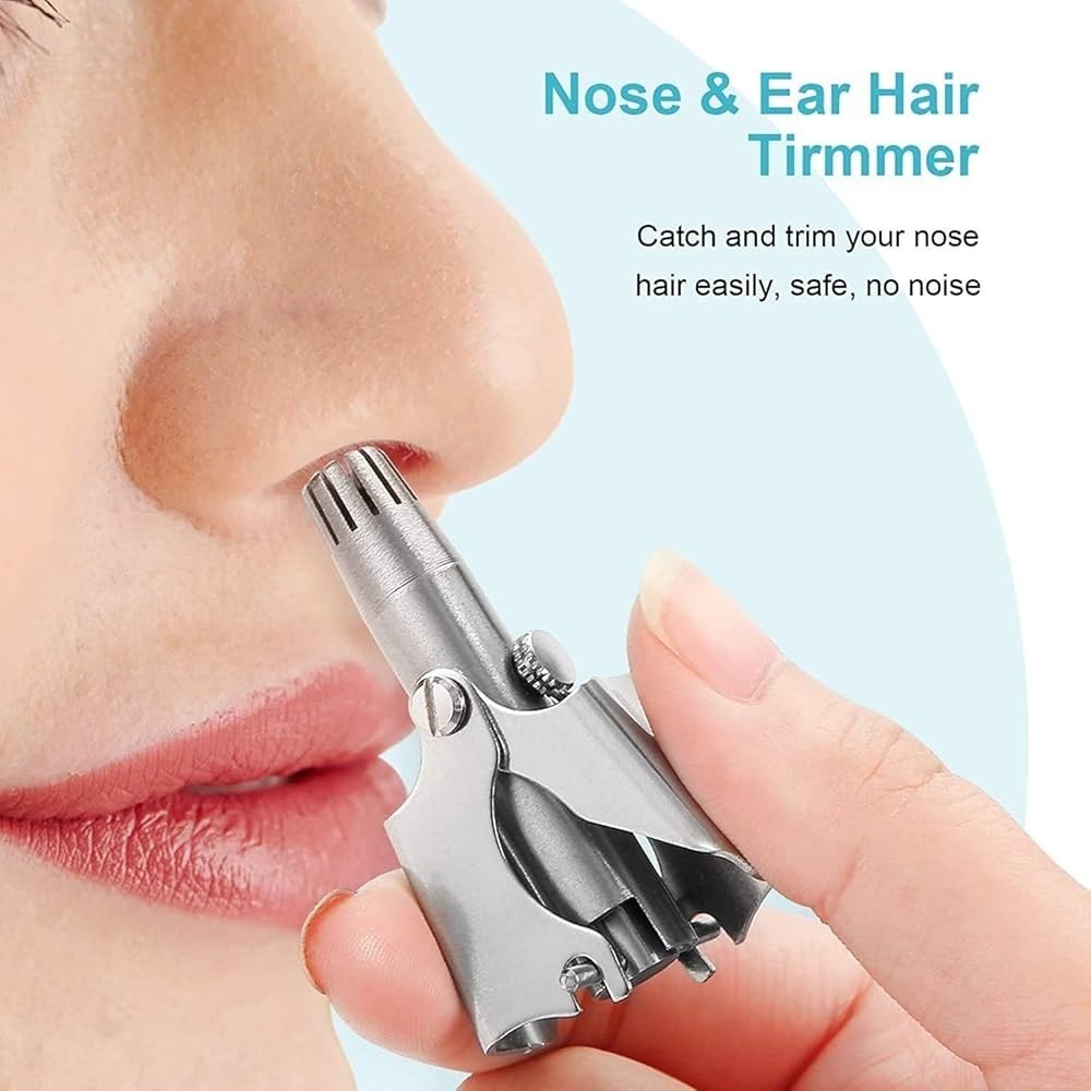 Mini Portable Stainless Steel Nose Hair Trimmer Manual Grooming Tool Safe And Durable For Easy And Comfortable Use - Image 3