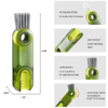3-in-1 Silicone Cup Brush Set | U-Shaped Bottle Cleaner with Steel Balls & Straw Lid Scrubber | Multi-Functional Kitchen Cleaning Tool (Random Color)