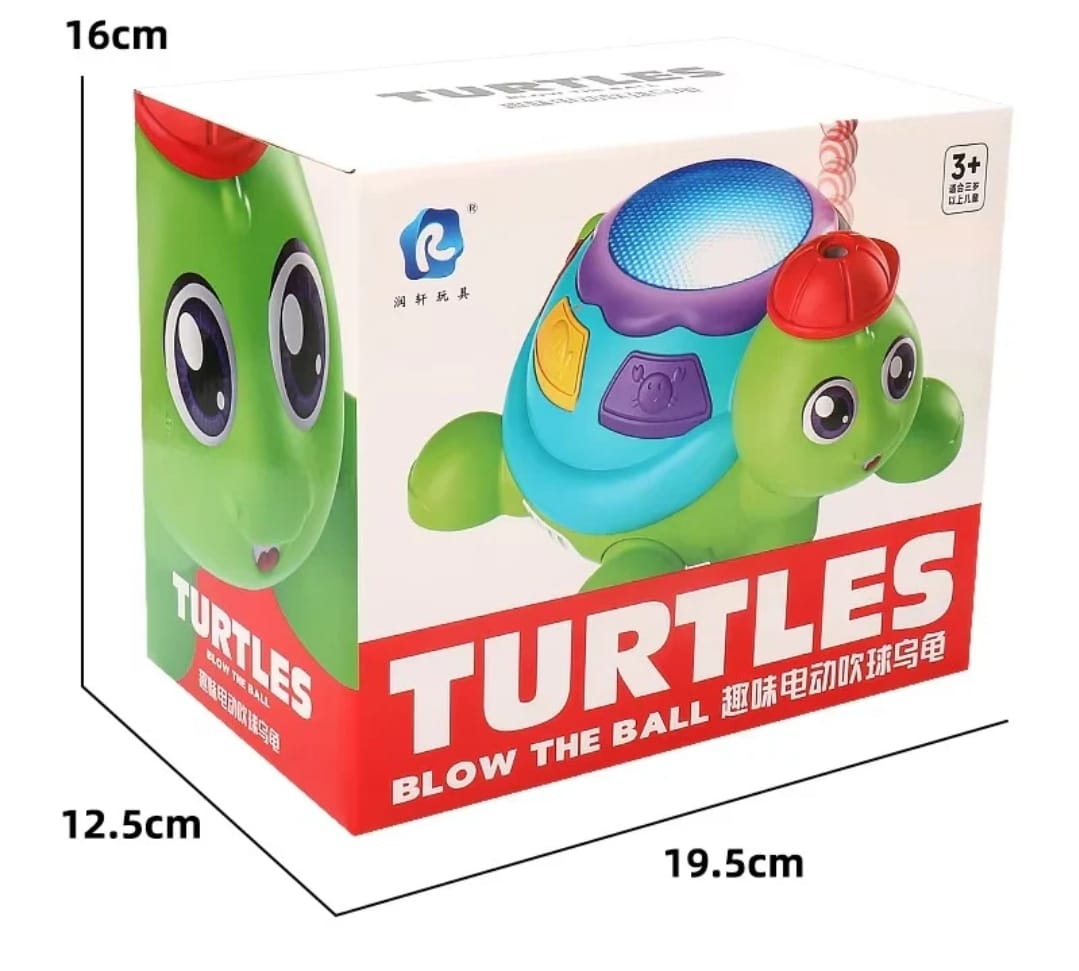 Blow the Ball Turtle Toy with Music & Lights – Fun Interactive Play for Kids - Image 3