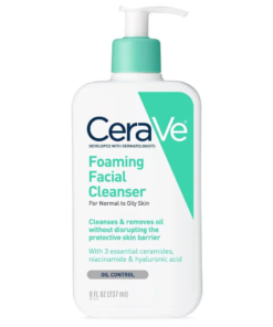 CeraVe Foaming Facial Cleanser for Normal to Oily Skin – Oil Control with Ceramides