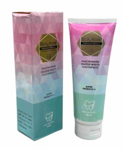 Body Accel Niacinamide Whitening Toothpaste 100ml – Advanced Stain Removal with Probiotics for Bright Smile & Fresh Breath