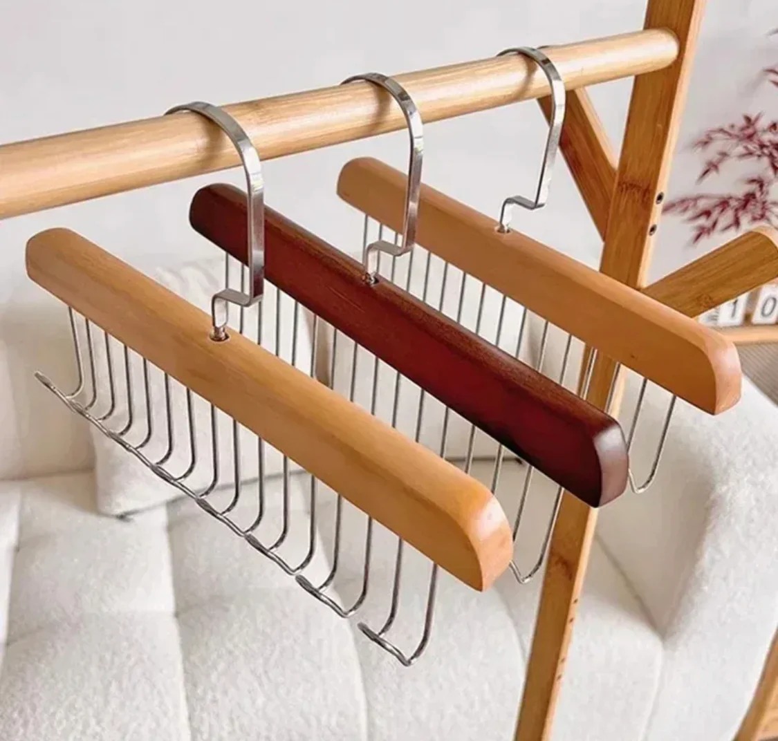 8 Hooks Multi-function Wooden Caps