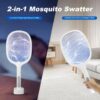 Rechargeable Mosquito Racket With Stand – Electric Insect Killer Bat For Indoor And Outdoor Use (Random Color) - Image 2