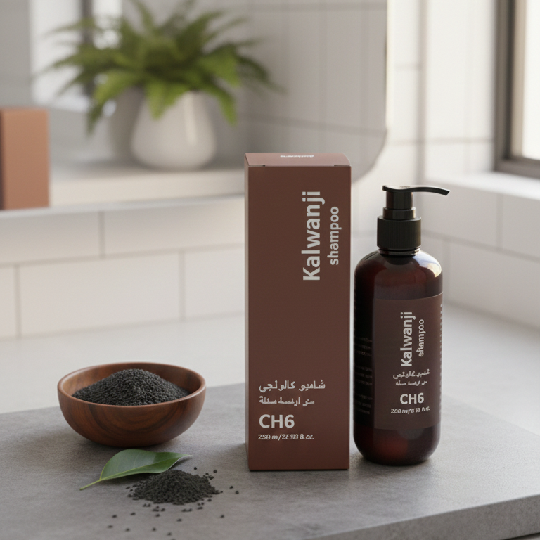 Organic Kalwanji Shampoo CH6 Herbal Black Seed Hair Cleanser Providing Natural Care Gentle Formula - 250ML - Image 2