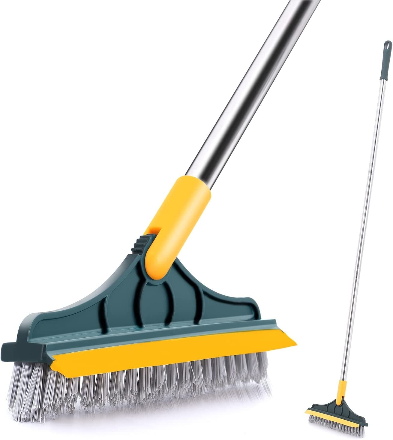 Broom Wiper 2 In 1 Dual Purpose Cleaning Tool With Strong Bristles And Built In Wiper Blade - Image 2