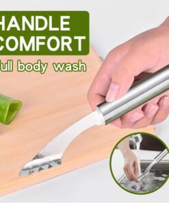 Stainless Steel Pepper Corer & Vegetable Slicer – Multifunction Jalapeno Core Remover