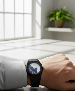 Black Aura Watch Elegant Stylish Design Strong Durable Build Comfortable Strap Clear Display Perfect Accessory For Daily Wear And Special Occasions