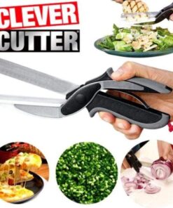 2 In 1 Clever Cutter Kitchen Scissors Quick Vegetable Cutter Vegetable Chopper