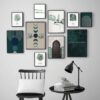 10-Piece Islamic Wall Art Frame Set – Arabic Calligraphy & Abstract Designs - Image 2
