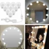 Vanity Mirror Fill 10Pc Light Bulb | Changeable Luminance 3 Colors LED USB String Dimmable Vanity Light - Image 2