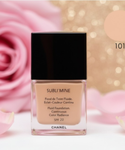 Chanel Sublimine Fluid Foundation Continuous Color Radiance SPF 20 Shade 101 Exact Champagne Long Lasting Smooth Finish 75ml