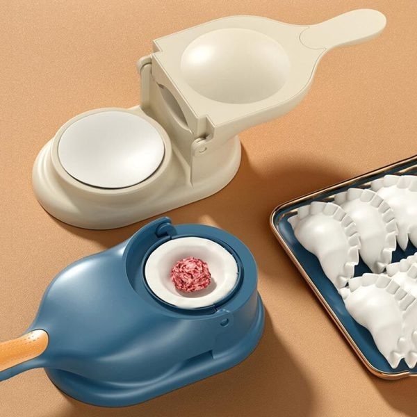 2-in-1 Manual Dumpling Maker & Dough Press Machine | Portable Samosa & Gujiya Mould Tool | Easy Kitchen DIY Pastry Accessory - Image 2