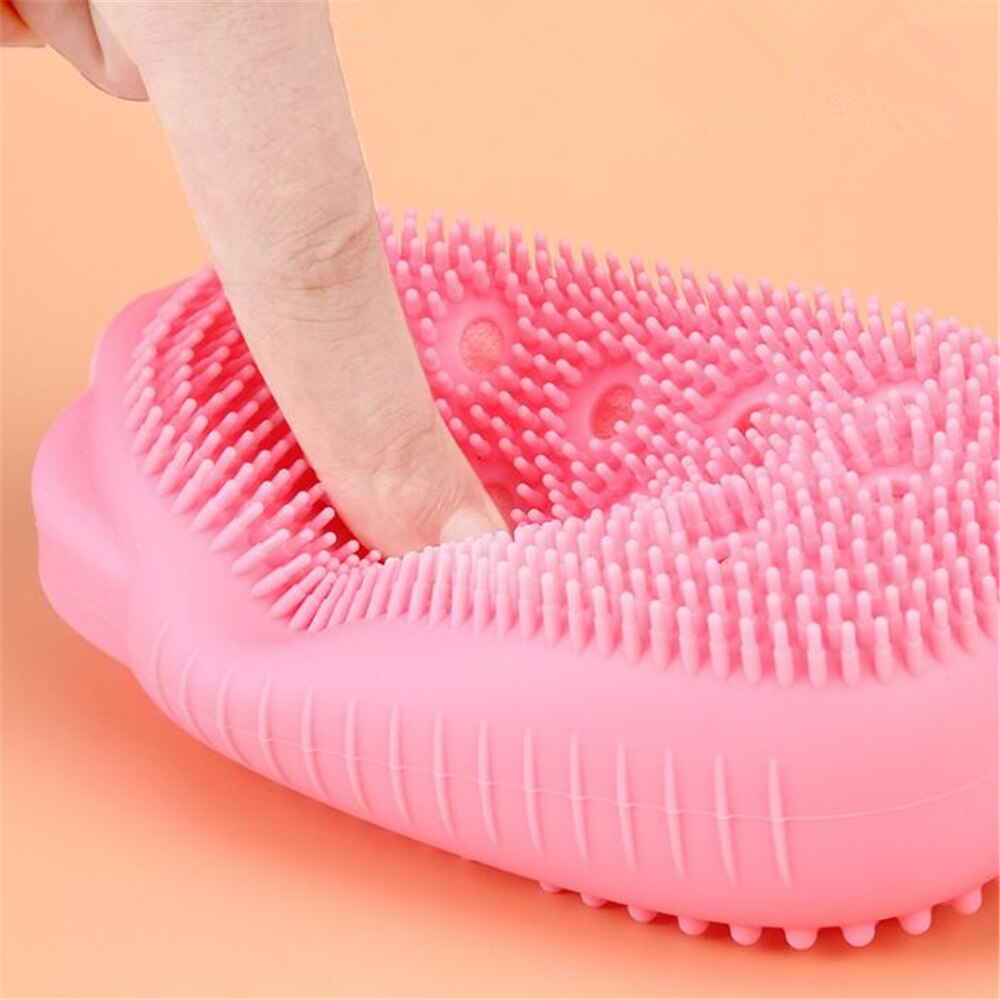 silicone soap bath massage / Bath Body Brush High Quality Silicon Bath Brush (random color) - Image 2