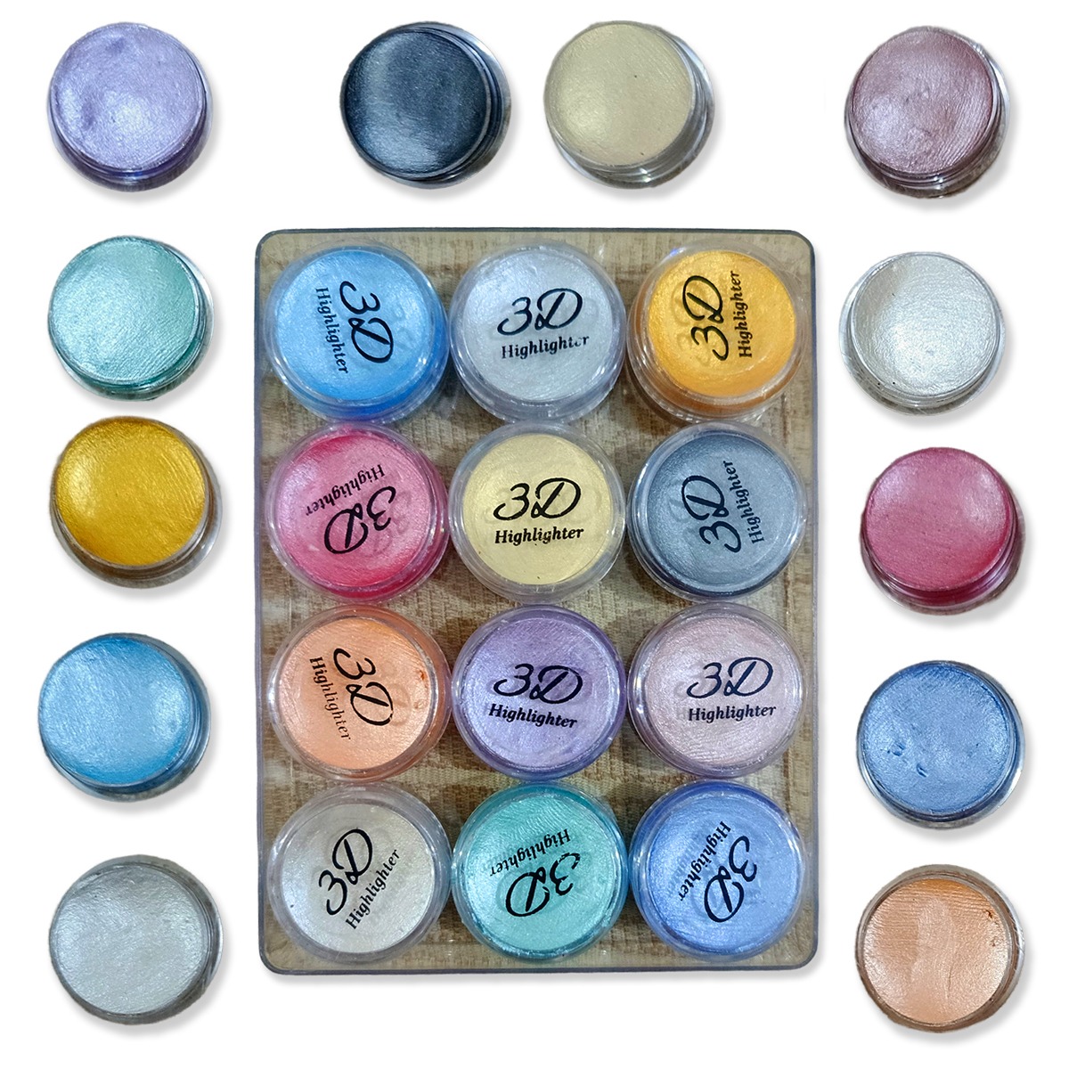 Professional 3D Highlighter 12 Color Palette – Trendy Creamy Shimmer Kit With Pressed Powder Shades – Shiny Makeup Cosmetic Palette Box For Radiant Glow - Image 4