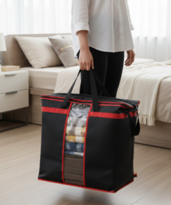 Large Storage Bag Organizers – Heavy-Duty Clothes & Blanket Storage Solution | Foldable