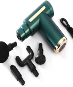 4-in-1 Gun Massager | 6 Speed C-Type Massager For Deep Tissue Massage | Portable Handheld Electric Body Therapy for Pain Relief