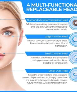 Derma Suction Pore Cleaning Device With Powerful Vacuum Action Gently Removes Dirt