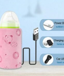 Portable USB Baby Bottle Warmer – Universal Insulated Milk Heater Sleeve for Travel and Home Use (Without Feeder)