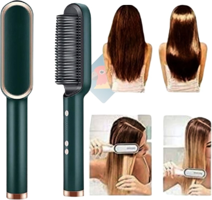 909 Hair Straightening Brush | Electric 2?in?1 Straightener & Curler | Heating Styling Comb | Quick 3?Minute Styling - Image 2