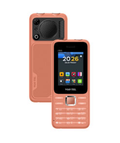VGO TEL i555 Rugged Feature Phone | 2.4" Display | Dual SIM | Loud Speaker | Big Battery | Salmon Pink