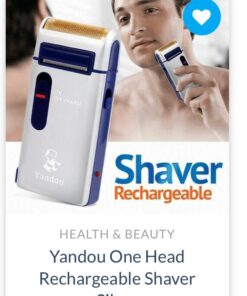 MEN CLEAN SHAVER MACHINE ELECTRIC SHAVER FOR MEN SILVER BLUE MEN CLEAN SHAVER MACHINE YANDOU FOIL SHAVER RECHARGABLE POCKET SIZE