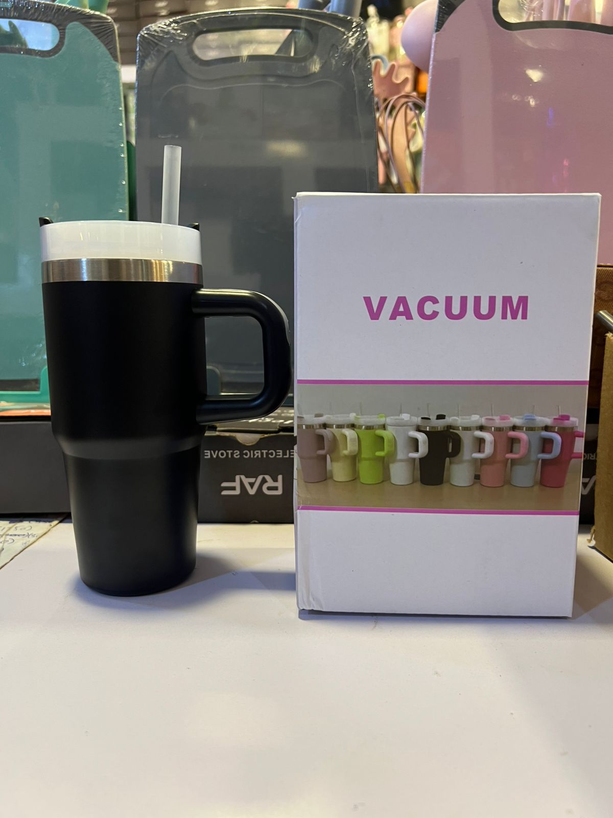Mini Insulated Tumbler with Handle – Stainless Steel Travel Mug with Straw Lid (Hot & Cold) (480ml) - Image 3