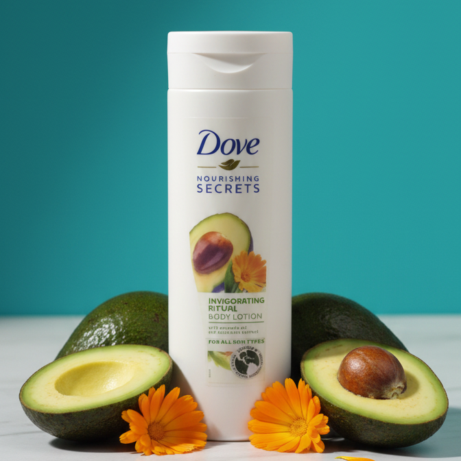 Dove Nourishing Secrets Invigorating Ritual Body Lotion with Avocado Oil and Calendula Extract: A Deeply Hydrating and Revitalizing Skin Care Essential - Image 2