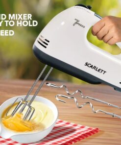 DH-133 Scarlett Multifunctional 7 Speed Mini Mixer Electric Food Blender Scarlett Handheld Mixer Egg Beater Automatic Cream Food Cake Baking Dough Mixer
